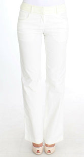 Ermanno Scervino White Striped Straight Fit Pants -   -  Ermanno Scervino.